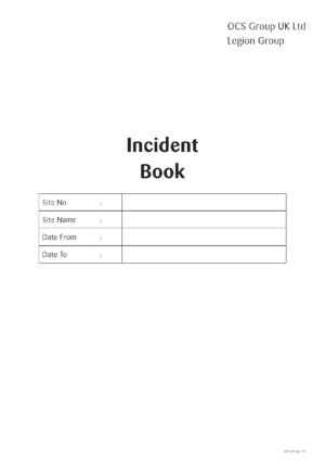 OCS INCIDENT BOOK