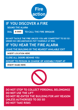 Fire Action - If you discover a fire