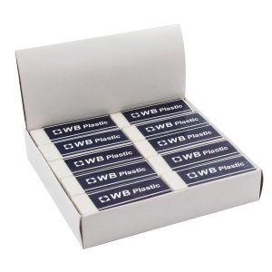 WHITE PENCIL ERASERS PK20